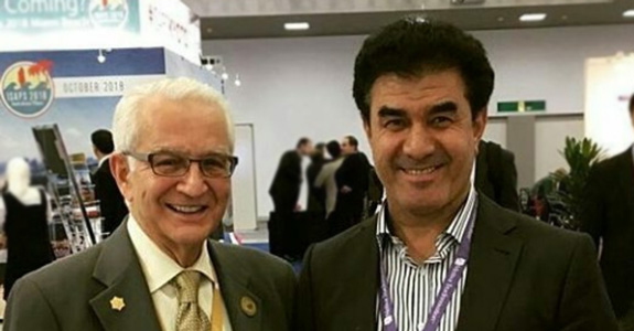 دکتر ابراهیم حاتمی پور و رئیس انجمن جراحان پلاستیک جهان