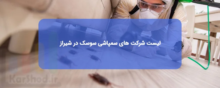 سمپاشی سوسک در شیراز | لیست بهترین شرکت ها + تلفن