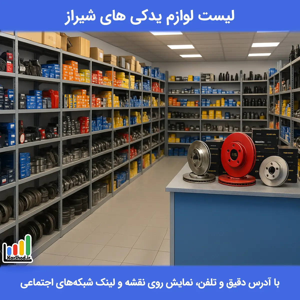 لیست لوازم یدکی های شیراز همراه با آدرس و تلفن بهترین لوازم یدکی شیراز
