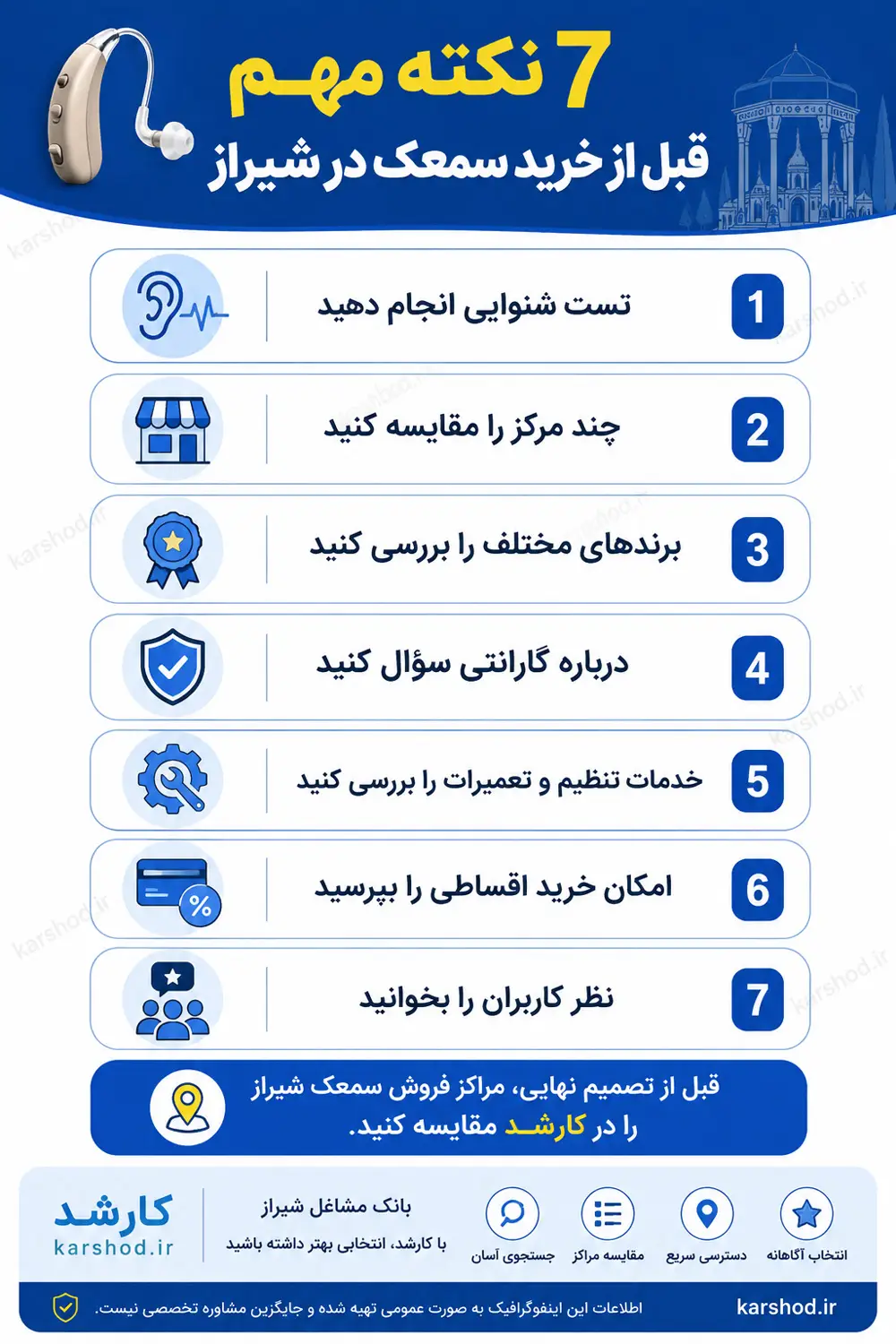 ۷ نکته مهم قبل از خرید سمعک در شیراز