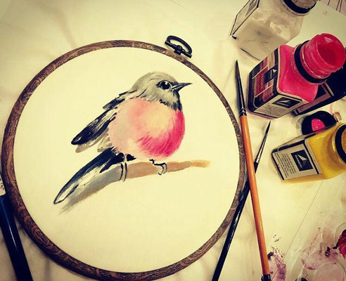 نقاشی روی پارچه نقاشی روی پارچه